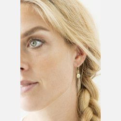 reringe m/1 lille sten messing guldbelagt Lotus