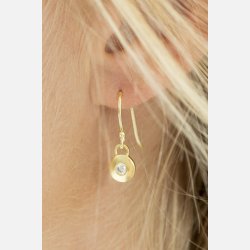 reringe m/1 lille sten messing guldbelagt Lotus