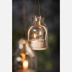 Lygte t/fyrfadslys m/wireophng, 2 stk