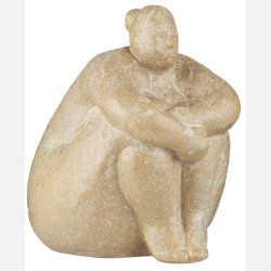 Figur Femina armene om knene