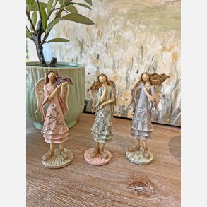 Englepiger, med langt hr