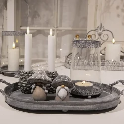 Hurricane, glas med gr metal