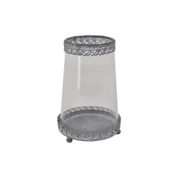 Hurricane, glas med gr metal