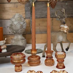 Blow vendbar lysestage, orange