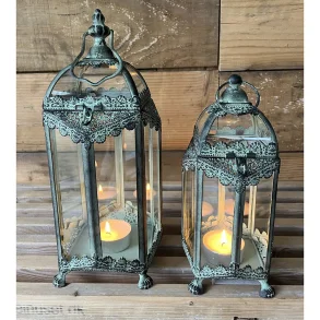 Lanterne i antik brun