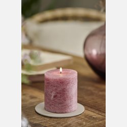 Plade t/bloklys rund ash grey