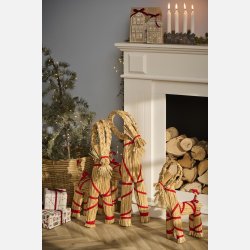 Julebuk m/ bnd og skg My Nostalgic Christmas, 63cm