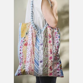 Taske UNIKA patchwork m/kraftige hanke