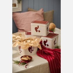 Kaged�se m/flettede julehjerter firkantet