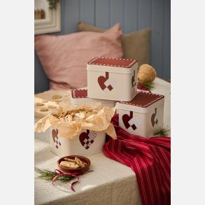 Kaged�se m/flettede julehjerter firkantet