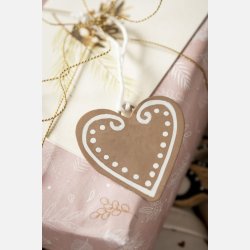 Peberkagehjerte t/ophng, metal