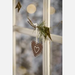 Peberkagehjerte t/ophng, metal