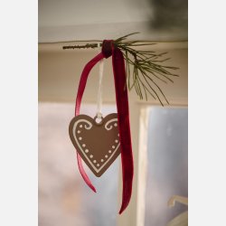 Peberkagehjerte t/ophng, metal