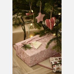 Papirrulle rosa m/bladmnster 5 m/rulle