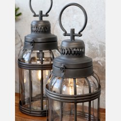 Staldlanterne inkl. pre &amp; timer,, antik kul