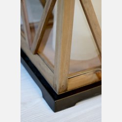 Lanterne m. dekor s�t af 2, tr�