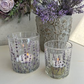 Fyrfadsstage m. lavendler