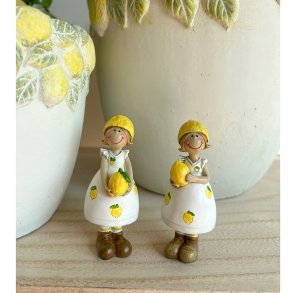 Piger m. citronkjole, 2 stk.