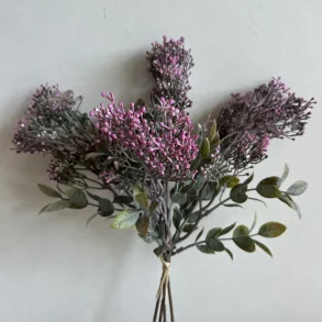 Kunstig blomst, bundt, lyserd