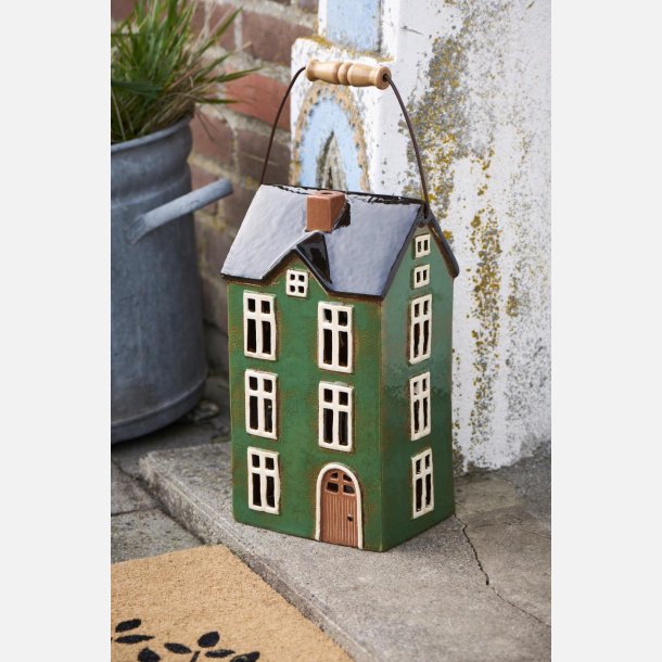 Hus t/bloklys Nyhavn m/trhank brun dr, stort