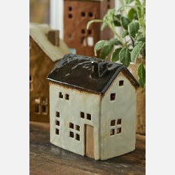 Hus t/fyrfadslys Brighton creme