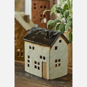 Hus t/fyrfadslys Brighton creme