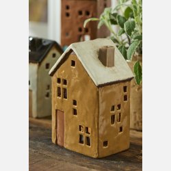 Hus t/fyrfadslys Brighton rustfarvet dr