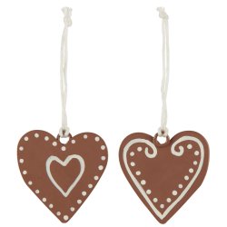 Peberkagehjerte t/ophng, metal