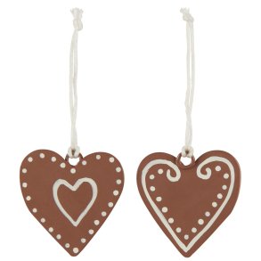 Peberkagehjerte t/ophng, metal