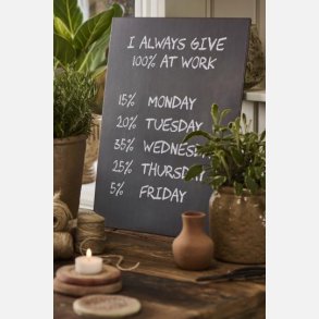 Metalskilt I always give 100% at work