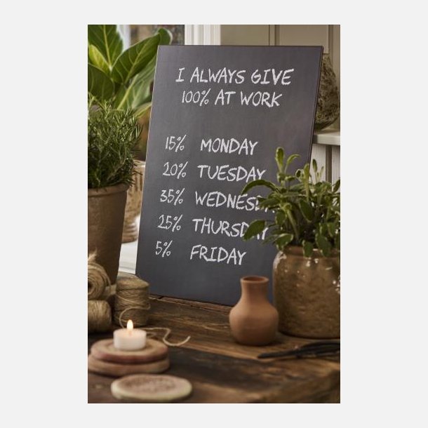 Metalskilt I always give 100% at work