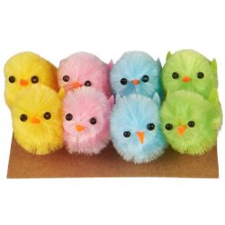 Kylling 4 ass farver plys pakning m/8 stk