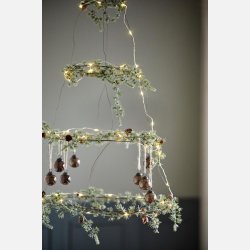 Cederranke kunstig m/kogler og sne