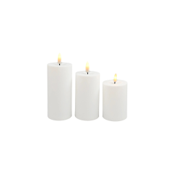 UDENDRS LYS, 3 PACK I HVID LILLE,  m/fjernbetjening