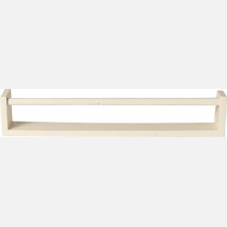 Hylde m/forkant + vendbar til hylde m/tvrstang under, hvid