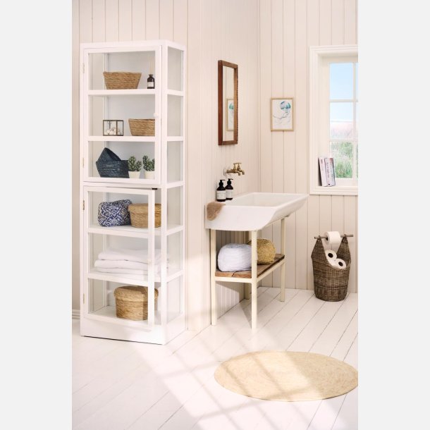 Gulvm�tte rund hvid majs