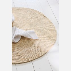 Gulvm�tte rund hvid majs