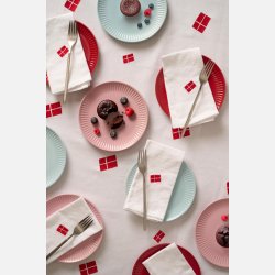 Dug aflang m/danske flag hvid