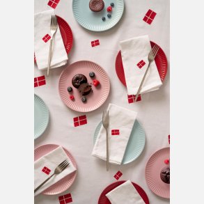 Dug aflang m/danske flag hvid