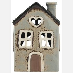 Hus t/fyrfadslys Stillenat hjerte,gr