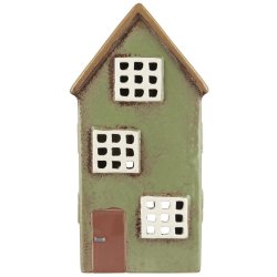 Hus t/fyrfadslys grn Nyhavn brun dr