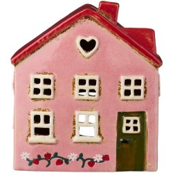 Hus t/fyrfadslys lyser�d Ebeltoft gr�n d�r jordb�rranke