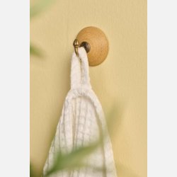 Knage enkelt rund r� brun keramik 