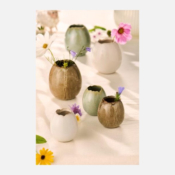 Vase t/1 blomst �g, gr�n