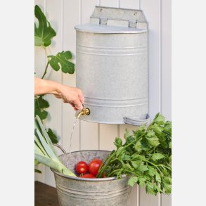 Vandbeholder t/v�g m/hane og s�beholder zink 10,5 ltr