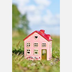 Hus t/fyrfadslys lyser�d Ebeltoft gr�n d�r jordb�rranke