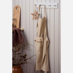 Forkl�de Christmas Hygge natur m/brunt broderi