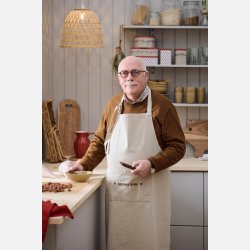 Forkl�de Christmas Hygge natur m/brunt broderi