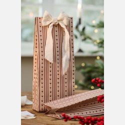 Klodsbundspose hjerter og striber stor