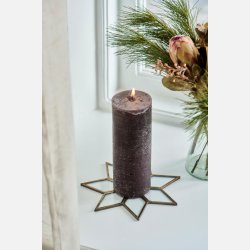 Plade m/glas stjerneformet